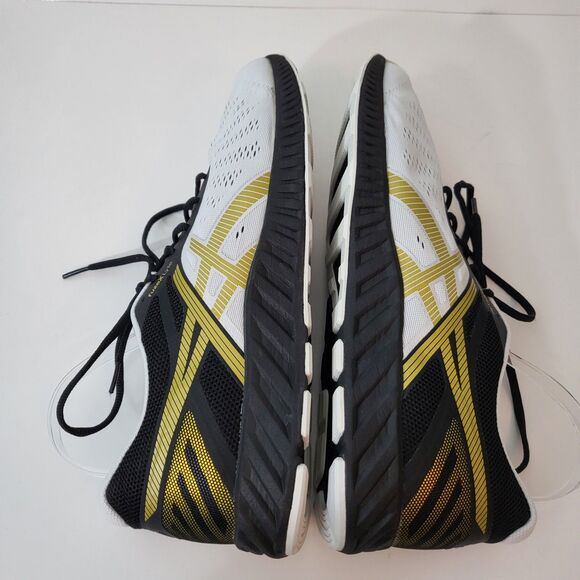 ASICS Sneakers Mens 14 FuzeX Lyte Shoes Black White Gold Athletic Casual Lace Up - Picture 6 of 9